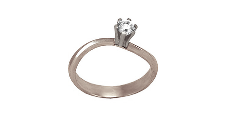 кт258 Золотое кольцо двухцветное с фианитом