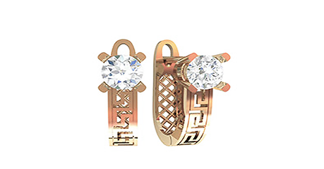 кт265 Серьги в греческом стиле 