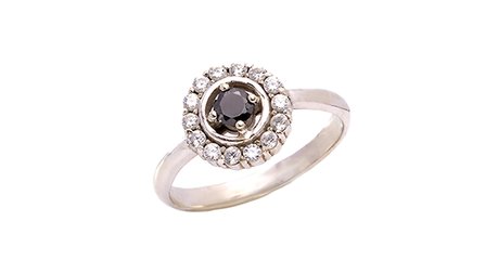 кт268 Кольцо классической формы с фианитами.