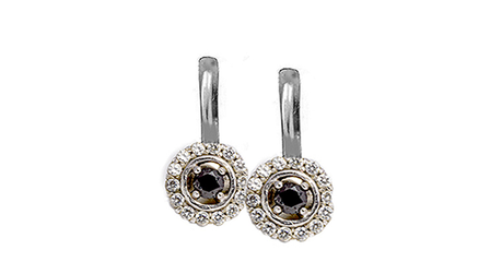 кт269 Серьги с фианитами в золоте.