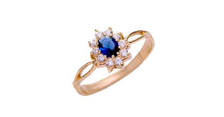 кт270 Нежное золотое кольцо.