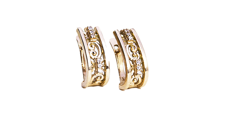 кт287 Серьги ажурные «Королевские».