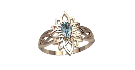 кт303 Кольцо из золота с фианитом.