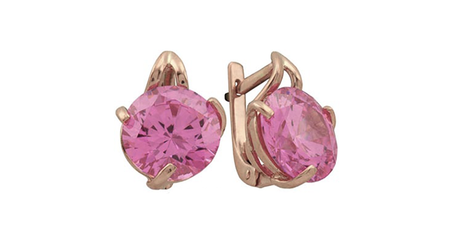 кт312 Золотые серьги с крупными камнями.