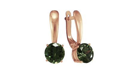 кт316 Элегантные серьги со вставками.