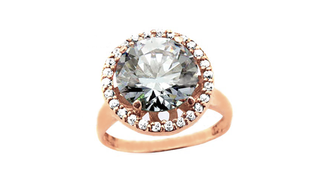 кт333 Золотое кольцо с крупным камнем.