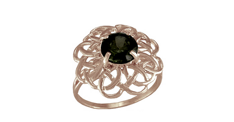 кт380 Ювелирная флористика в золотом кольце.