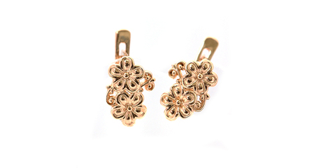 кт396 Нежные цветочные серьги.