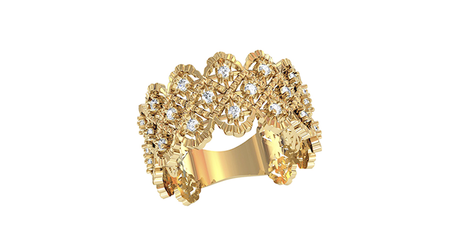 кт399 Золотое кольцо «Зимние узоры».