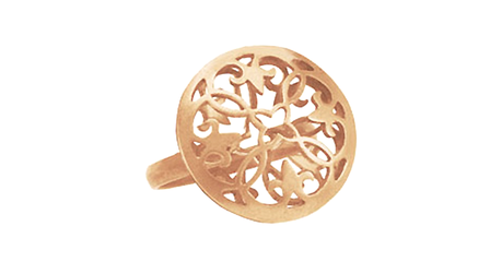 кт401 Кольцо с восточными узорами без камней.