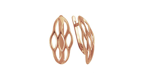 кт404 Золотые серьги без камней 