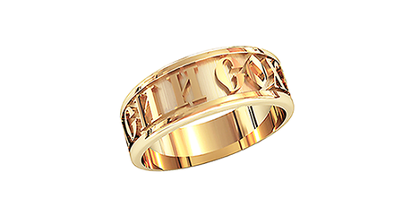 кс001 Кольцо с молитвой 