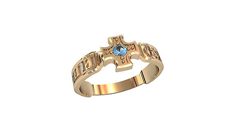 кс012 Кольцо с молитвой 