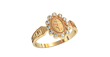 кс013 Кольцо с молитвой 