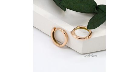 №123 Серьги-колечки без камней.