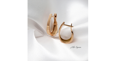 №109 Объёмные серьги без камней.