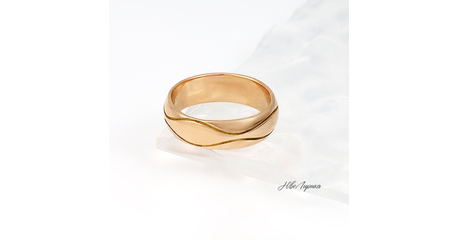 №119 Эффект волны в обручальном кольце  р.16,5