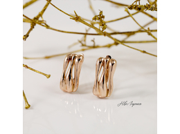 №206 Объёмные серьги без камней 