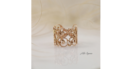 №231 Кольцо широкое ажурное. р.15,4