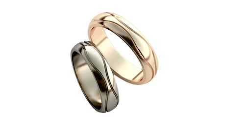 ко010 Эффект волны в обручальном кольце