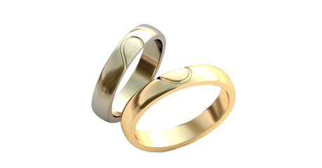 ко011 Сердце в обручальном кольце