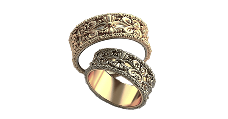 ко013 Кольцо обручальное ажурное 