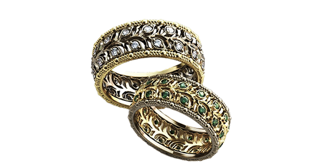 ко014 Ажурное обручальное кольцо 