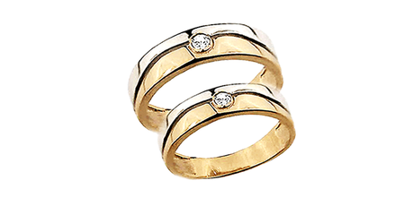 ко043 Кольцо обручальное комбинированное 