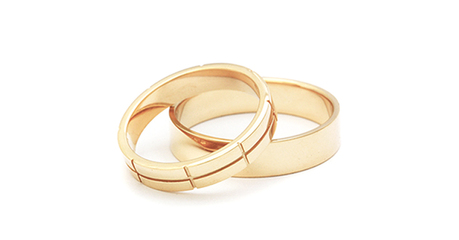 ко076 Обручальное кольцо в стиле «Techno» 