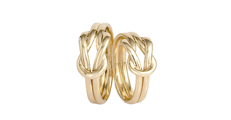 ко081 Обручальные кольца с узелком