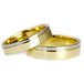 ко084 Плоские глянцевые обручальные кольца в двух цветах золота 