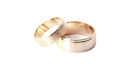 ко087 Матированные обручальные кольца 