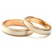 ко096 Двухуровневые плоские глянцевые обручальные кольца 
