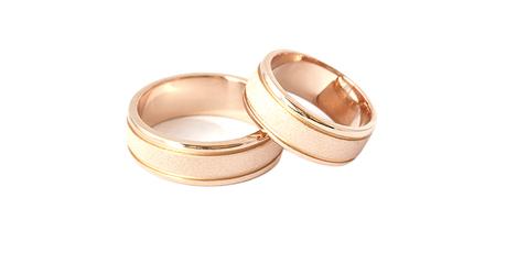 ко097 Кольца обручальные с пескоструйной поверхностью 