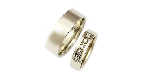 ко104 Плоские обручальные кольца.