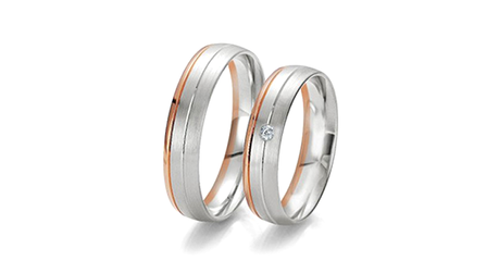 ко108 Комбинированные обручальные кольца 