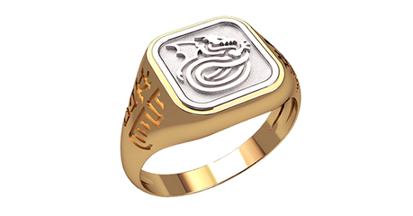 пч022 Стильная массивная печатка с драконом