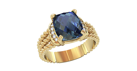 пч042 Мужской перстень с октагоном