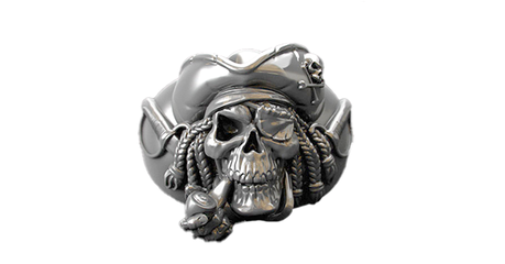 пч059 Печатка в виде черепа пирата