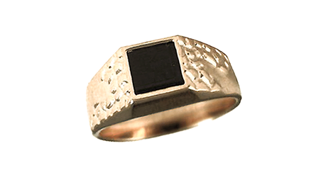 пч093 Печатка с квадратным ониксом 