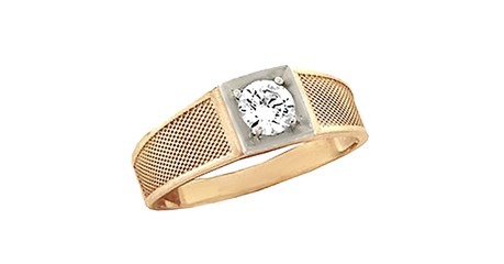 пч109 Печатка с фианитом 