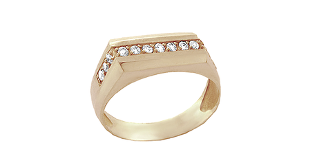 пч120 Печатка с дорожкой из фианитов 