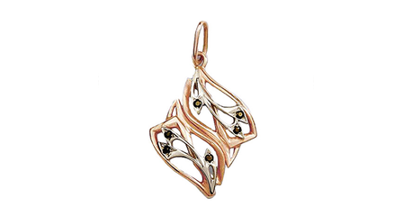 пд061 Подвес комбинированный с фианитами 