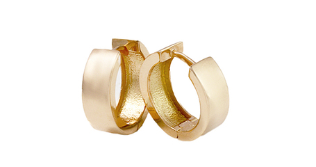 ср001 Эффектные плоские серьги-кольца.