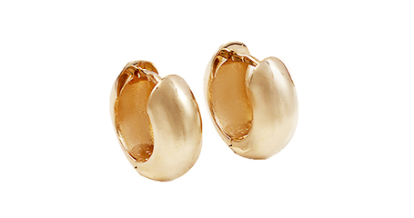 ср003 Золотые серьги-кольца объёмные