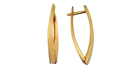 ср006 Серьги-треугольники без камней.