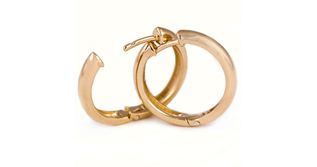 ср015 Серьги-колечки без камней.