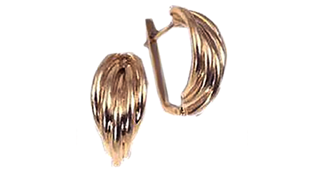 ср027 Большие массивные серьги без камней 