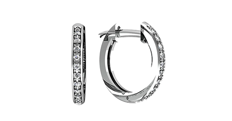 ср048 Серьги-крабики с фианитами