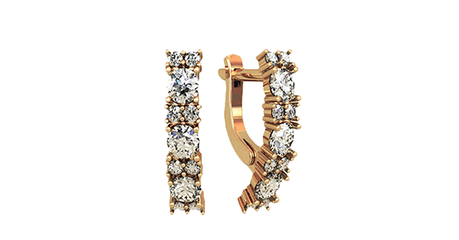 ср053 Серьги-палочки из фианитов 